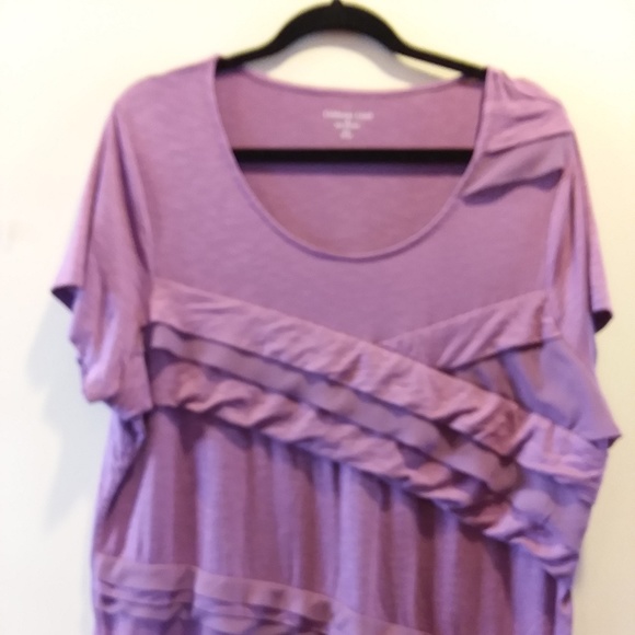 Coldwater Creek lavender knit short sleeve top size 2X - Picture 2 of 6